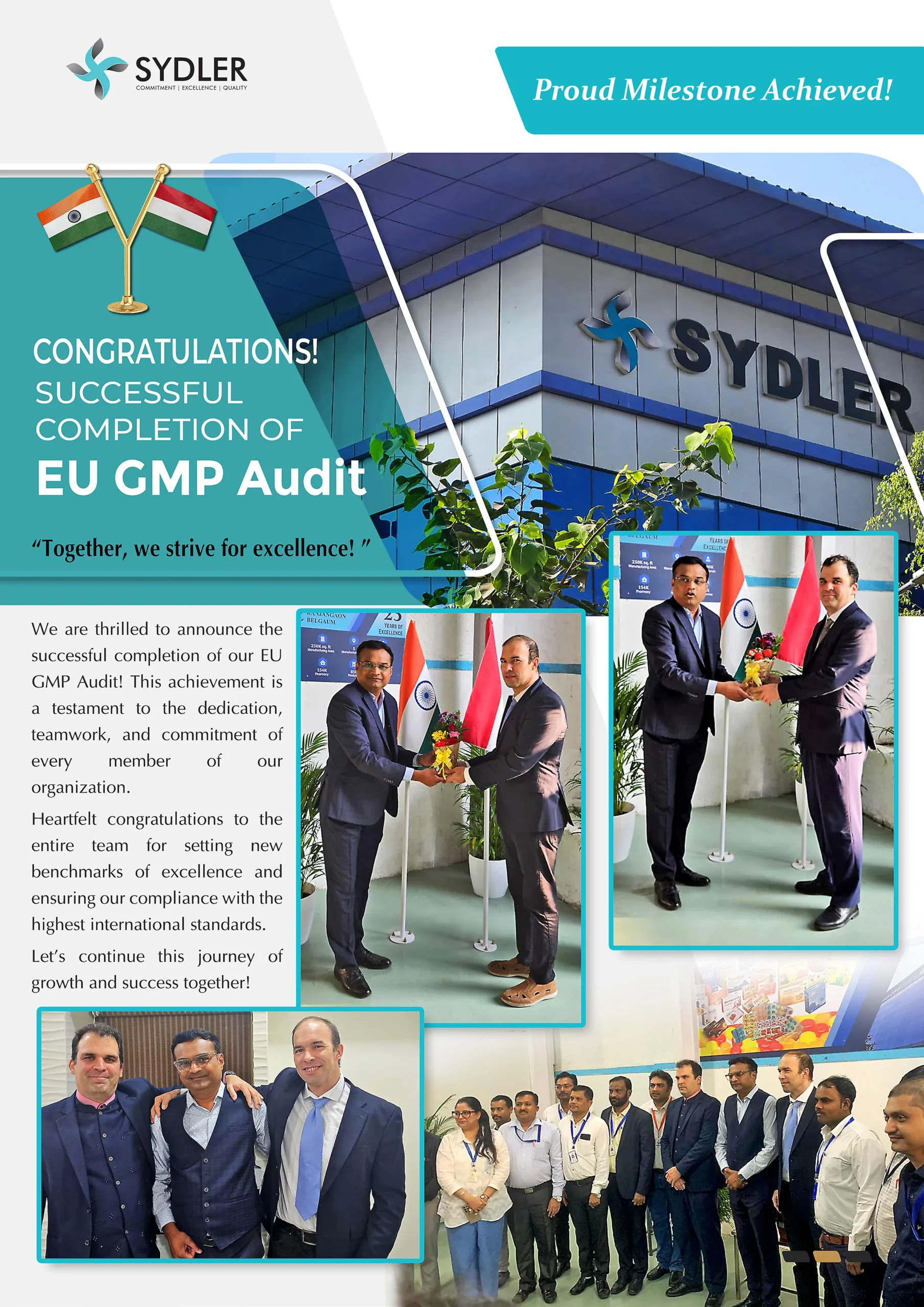 Successfull Completion EUGMP Audit